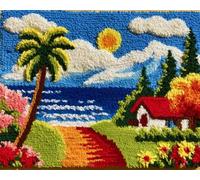 Wallphantom Kit de Tapis de Crochet à Point Noué Set,paysage d'été