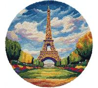 Wallphantom Kit de Tapis de Crochet à Point Noué Set,Paysage d'herbes coralliennes,Tapis à Point noué Loquet Bricolage,Création de Crocher pour Adultes et Enfants,50x50cm