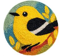 Wallphantom Kit de Tapis Point Noué,Oriole charmant,Crochet à Loquet pour Bricolage,Décoration d'Intérieur,Fabrication de Coussin,Kit à la Main,50x50cm