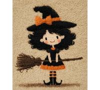 Wallphantom Kit Tapis Point Noué à Faire,jolie fille,Kits de Crochet de Loquet,Tapis Noué à Nouer Soi-Même pour Adultes Débutants,Latch Hook Rug,80x115cm