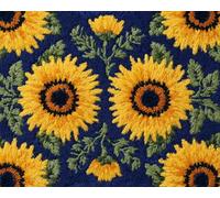 Wallphantom Latch Hook Rug Kit,fleurs de tournesol,Printed Canvas Rug Latch Hook Kits,DIY Home Decor,Handmade Needlework Crafts for Adults Beginners,52x38cm