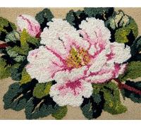 Wallphantom Latch Hook Rug Kit,Magnolia,Printed Canvas Rug Latch Hook Kits,DIY Home Decor,Handmade Needlework Crafts for Adults Beginners,90x120cm