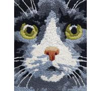 Wallphantom Latch Hook Rug Kits for Adults Beginners,Portrait de chat