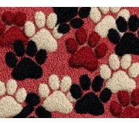 Wallphantom Latch Hook Rug Kits for Adults Kids Beginners,empreintes de pattes de chiot colorées,Printed Crochet Non-Slip Mat,Rug Crochet Yarn Kit for Home Sofa Decoration,60x90cm