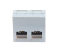 DEXLAN Plastron 45X45 incline 30° 2 ports RJ45 cat 6 stp G