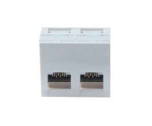 Wallplate 45x45 30° Angled 2 Ports Rj-45 Cat6 Ftp