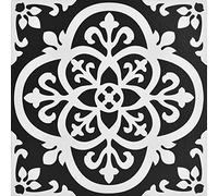 WallPops FP2475 Lot de 10 carreaux de sol gothiques Peel & Stick, noirs