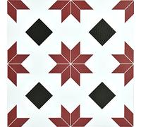WallPops FP2482 Orion Lot de 10 dalles de sol autocollantes Rouge
