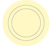 Wallpops Lot de 4 Stickers muraux en Forme de Cercles concentriques pour Chambre de bébé Jaune pâle