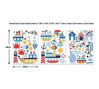 Walltastic 44845 Stickers Muraux theme Nautique Multicolors G