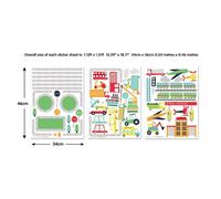 Walltastic 44869 stickers muraux theme transport