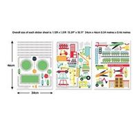Walltastic 44869 Stickers Muraux theme Transport Multicolors G