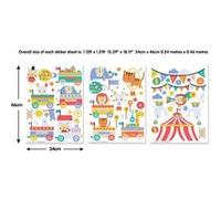 Walltastic 44968 Stickers Muraux theme Cirque Multicolors G