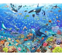 Walltastic Papier peint motif scène sous-marine, papier FSC, multicolore, 2,4 m de haut x 3 m de large, taille unique