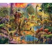 Walltastic Papier peint mural Motif paysage de dinosaures Papier FSC Multicolore 2,4 m de haut x 3 m de large