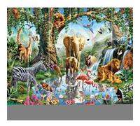 Walltastic Papier peint Jungle Lake, papier FSC, multicolore, 2,4 m de haut x 3 m de large, taille unique