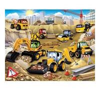 WALLTASTIC Papier peint My First JCB camions tractopelles engins de chantier Walltastic 305x244 CM Multicolors G