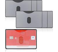 WallTrust RFID NFC Blocker Pochette de Protection en Plastique Dur - Pochette de Protection pour Cartes de crédit, Transparent Mat, 6 Sets