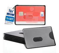 WallTrust RFID NFC Étui de Protection en Plastique Rigide pour Cartes de crédit, Cartes d'identité, Protection Contre Le vol de données et Cartes bancaires