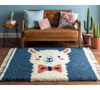 WallustrioaW DIY Latch Hook Rug Kits for Beginners Adults,alpaga, un animal mignon,Latch Hook Rug Kits Carpet Rug Making Crafts DIY Craft gifts,52x38cm