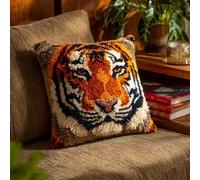 WallustrioaW Kit de Coussin avec Crochet à Loquet,Écureuil mignon Kit Coussin au Point Noué,création de Tapis et Canvas,Tapis Point Noué,43x43cm