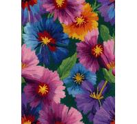 WallustrioaW Kit Tapis Point Noué à Faire,Gloire du matin colorée,Tapis Noué à Nouer Soi-Même Kits pour Adultes Débutants,Point de Croix,Latch Hook Rug,52x38cm