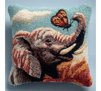 WallustrioaW Kits de Crochet de Verrouillage for Adultes Débutants Bricolage,Animaux et papillons,Kit De Crochet De Loquet D'Oreiller,festival,cadeau,43x43cm