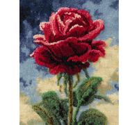 WallustrioaW Latch Hook Rug Kits,De magnifiques roses,DIY Rug Making Kits for Adults Kids Beginners Carpet Doormat Creative Gift Home Decoration,90x120cm