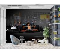 WallustrioaW Papel Pintado 3D Personnalisé Voiture De Course Papier Peint Mural Photo,Sans Couture,Facile À Installer,Décoration Maison Pour Propriétaires Français-350X245Cm