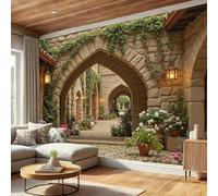 WallustrioaW Papier Peint Mural Sur Mesure,3D Chemin De L'Arche Papier Peint Photo,200X 140Cm Grand Format-Décoration Murale Pour Salon,Chambre,Bureau Ou Toute Autre Pièce