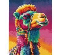 WallustrioaW Tapis Kit Crochet Debutant,Chameau coloré,Kits De Tapis Au Crochet Pour Adultes,Latch Hook Rug Making,Décoration D'Intérieur,55x75cm