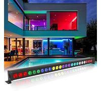 Wallwasher Barre lumineuse, 24x3W RGBW LEDs Lumière de Scène Bar Lights Strip dmx DJ éclairage de Scène pour Discothèque Intérieure Fête église Anniversaire Bar Mariage 1 pièce (Sans télécommande)