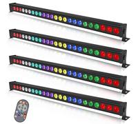 Wallwasher Barre lumineuse, 24x3W RGBW LEDs Lumière de Scène Bar Wall Lights Strip dmx512 Control DJ éclairage de Scène pour Discothèque Intérieure Fête église Anniversaire Bar Mariage(4 pièces)