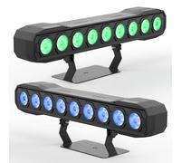 Wallwasher Éclairage de Scène 60W, 9 LED RGBW Projecteur à Effet avec Télécommande DMX512 Lumière de Fête Barre Stroboscope Commande vocale pour Bar DJ Disco Mariage Extérieur 2PCS