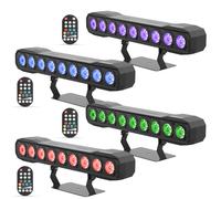 Wallwasher Éclairage de Scène 60W, 9 LED RGBW Projecteur à Effet avec Télécommande DMX512 Lumière de Fête Barre Stroboscope Commande vocale pour Bar DJ Disco Mariage Extérieur 4PCS
