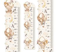 Wally Fox - Stickers Muraux pour Décoration de Chambre d’Enfant - Décalcomanie pour Chambre de Bébé - Décoration pour Chambre de Fille - Toise - Ballons, Animaux - Marron