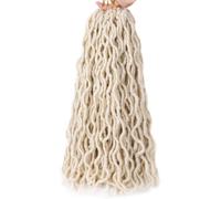 Walmeck 18 '' Long Gypsy Locs Dreadlock Wigs 24 Stands Tressage ondulé Extensions de Cheveux pour les Femmes Noires (613)
