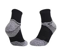 Walmeck 3 Paires de Chaussettes Athlétiques en Coton, Confortables, Durables, Respirantes, Bout de renforcé, Chaussettes D'escalade et D'alpinisme pour Hommes, Adaptées à la Randonnée, (XL)