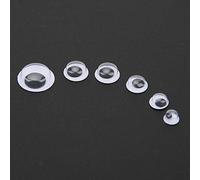Walmeck 800pcs 4 5 6 7 8 10 12 Mm Noir Plastique en Plastique Jouet Regards Bricolage Accessoires Artisanat à la Main Poupée en Peluche