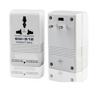 Walmeck Adaptateur de Voyage Transformateur Double Tension 110 V 220 V pour Petits Appareils, Convertisseur Efficace et Robuste pour Une Utilisation Mondiale, Compact et Léger Les Voyages (Prise UE)