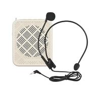 Walmeck Amplificateur Vocal avec Microphone, 10W BT Connection Mégaphone Portable avec Entrée MP3 / AUX, pour Le Guide Touristique de L'enseignant Rechargeable (Blanc)