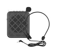 Walmeck Amplificateur Vocal avec Microphone, 10W BT Connection Mégaphone Portable avec Entrée MP3 / AUX, pour Le Guide Touristique de L'enseignant Rechargeable (Noir)