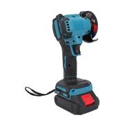 Walmeck Angle Grinder 21V sans Fil 10000 TR/Min Outil de Broyage électrique avec Une Batterie Rechargeable de 2PC, Une Machine de Polissage de Coupe à Main (Plug de l'UE 100-240V)