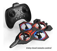 Walmeck Avion télécommandé RC à Voilure Fixe avec Contrôleur 2,4 G, Système de Maintien D'altitude de Vol à 360 °, 3 Modes Vitesse, Lumière LED pour Débutants et Adolescents (Rouge)