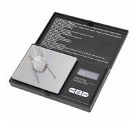 Walmeck Balance de Haute Précision, Balance de Poche Numérique LED, Taille Compacte, Plate-forme en Acier Inoxydable, Portable pour Bijoux, Herbes Médicales, Céréales, etc., Affichage (100g/0.01g)