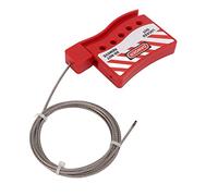 Walmeck Câble Antivol de Verrouillage Réglable, 6,56 Pieds en Acier | Corps en ABS avec 5 Trous de Verrouillage, Câble de Verrouillage Réutilisable pour Vannes et Armoires électriques, adapté
