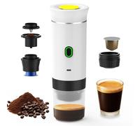 Walmeck Cafetière Portable, Fonctionnement en un, Goût Plus Pur, Longue Veille, Facile à Utiliser et à Nettoyer, Mini Cafetière à Froid et Chauffante, 15, Chauffage Rapide en 5 Minutes (Blanc)