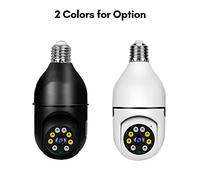 Walmeck CAMÉRA DE SURVEILLANCE D'AMPOULE SANS FIL SÉCURITÉ DE LA MAISON INTELLIGENTE PACK VISUALISATION À DISTANCE AUDIO 2 VOIES (Paquet 2)