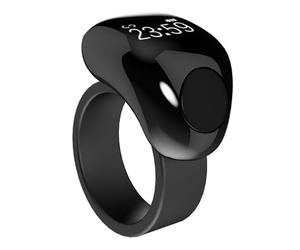 Walmeck Compteur de Doigt Numérique Bague Tasbih Intelligente avec 5.1 IP67 étanche 20 Jours de Batterie Alertes Vibration 33 66 99 100 Comptes Écran OLED pour (20 et il s'est levé)