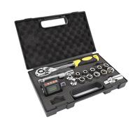 Walmeck Digital Torsion Curn Meder LCD 4 Unités 1/2in Set à Cliquet avec Adaptateurs pour le Travail de Précision